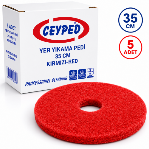 35 Cm (14 İnç) Kırmızı Ped 5'li Paket