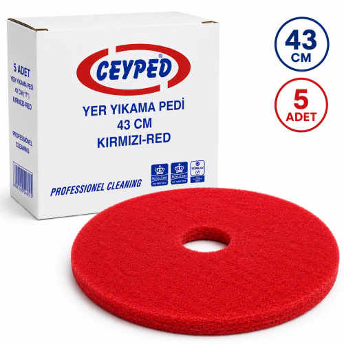 43 Cm (17 İnç) Kırmızı Ped 5'li Paket