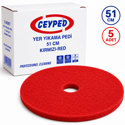 51 Cm (20 İnç) Kırmızı Ped 5'li Paket